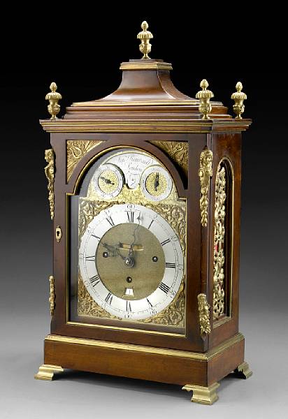 Appraisal: A George III mahogany quarter chiming bracket clock Stephen Rimbault