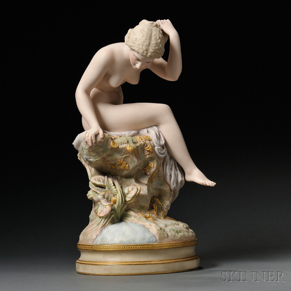 Appraisal: Robinson and Leadbeater Colored Parian Figure England last quarter th