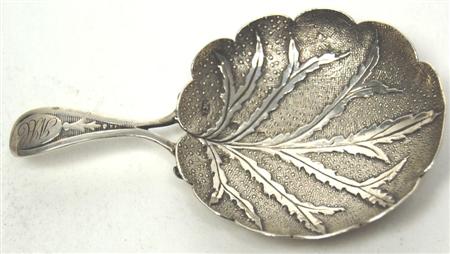 Appraisal: A George III caddy spoon M Linwood Sons Birmingham the