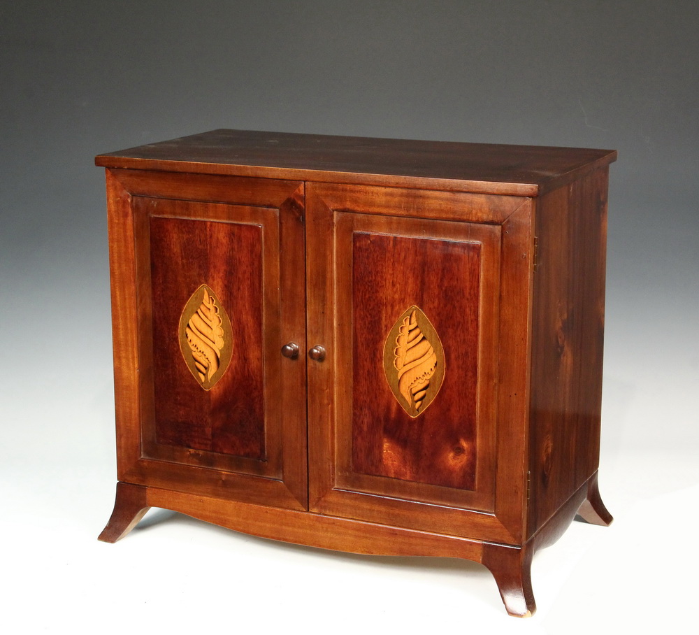 Appraisal: TABLETOP COLLECTOR'S CABINET - Custom Hepplewhite Style Miniature Cabinet th