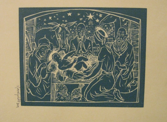 Appraisal: BROR J O NORDFELDT Group of woodcuts The Annunciation The