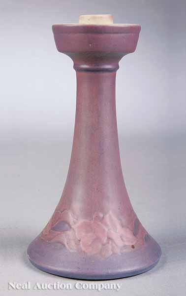 Appraisal: A Newcomb College Art Pottery Matte Glaze Candlestick decorated by