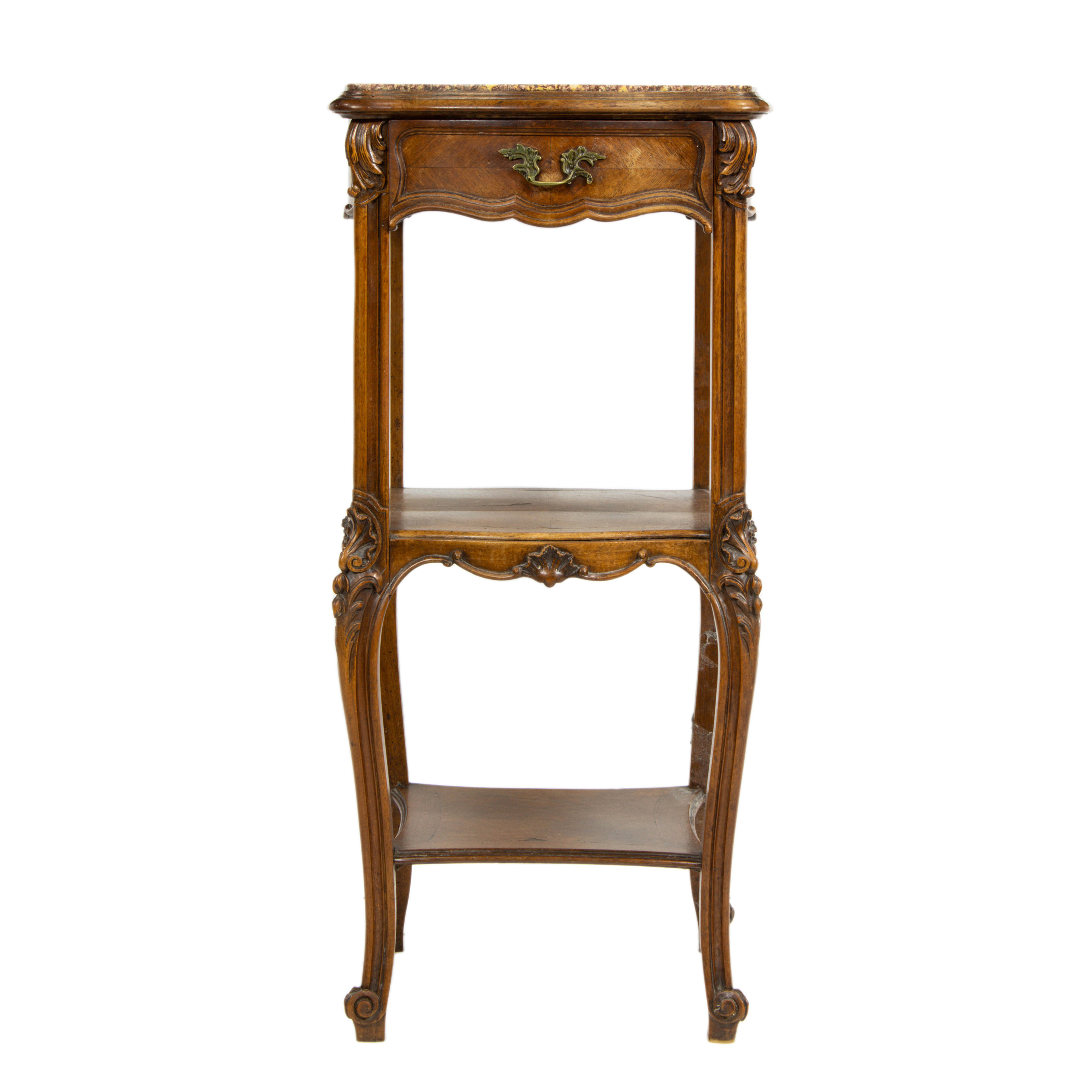 Appraisal: A LOUIS XV STYLE BEDSIDE TABLE CIRCA A Louis XV