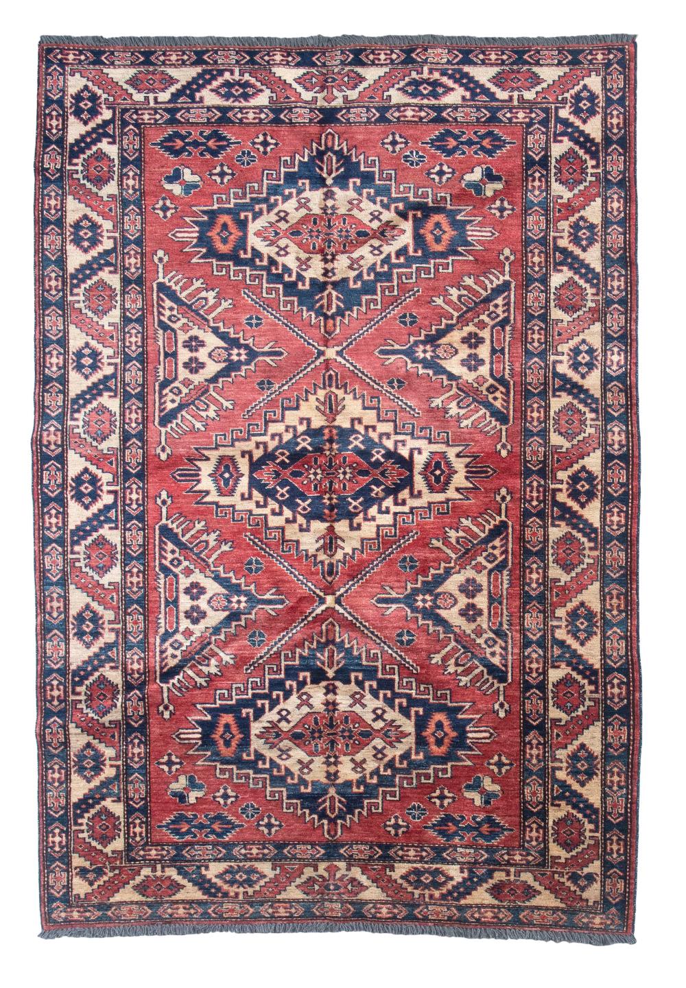 Appraisal: KAZAK DESIGN RUG X TH ST CENTURYKAZAK DESIGN RUG '