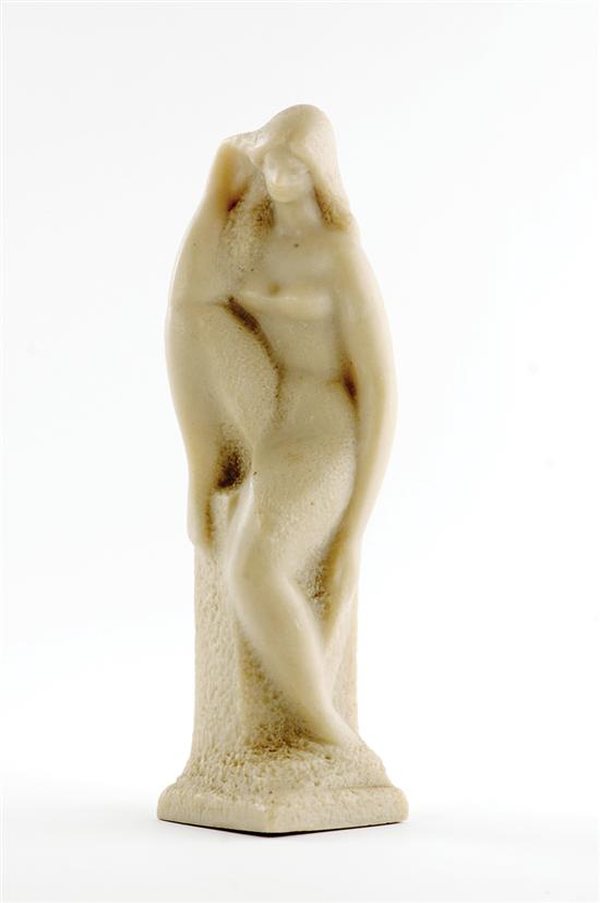 Appraisal: Vincent Glinsky American - SEATED NUDE epoxy resin sculpture unsigned