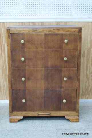 Appraisal: Vintage English Oak Drawer ChestFro an estate is a c