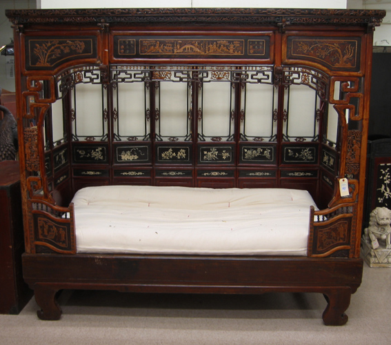 Appraisal: CHINESE CANOPY BED Hangzhou city th century of hardwood and