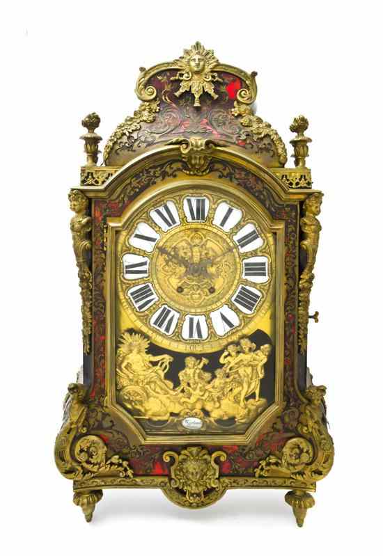 Appraisal: A Louis XVI Style Boulle Marquetry Mantel Clock Martinot having