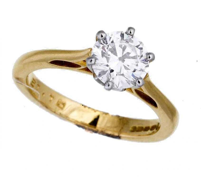 Appraisal: A DIAMOND SOLITAIRE RING ct gold hoop