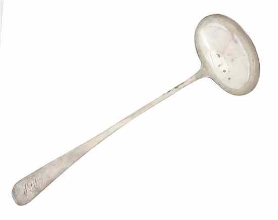 Appraisal: An American Coin Silver Ladle William G Forbes New York