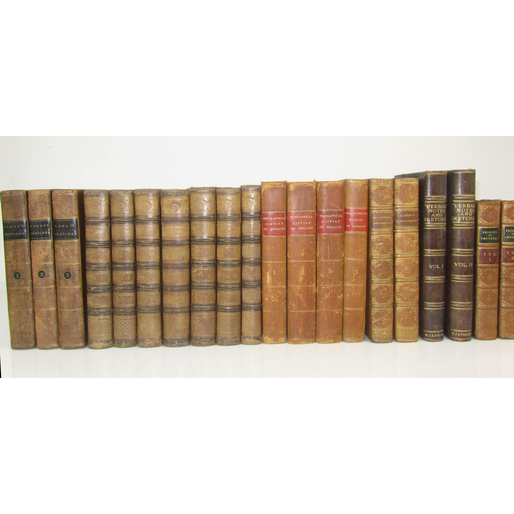 Appraisal: Miscellaneous works calf bound volumes including Kames Lord Sketches of