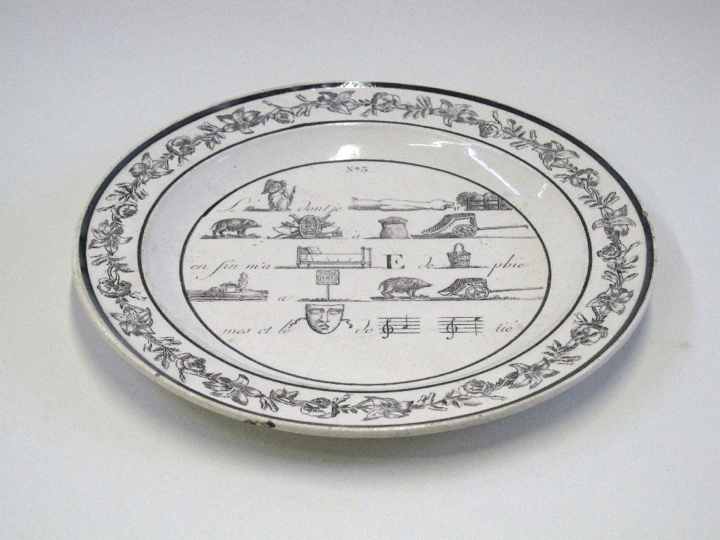 Appraisal: Choisy French pottery transfer print decorated plate def