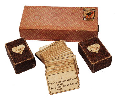 Appraisal: AN TH CENTURY GERMAN CARD GAME the three groups of