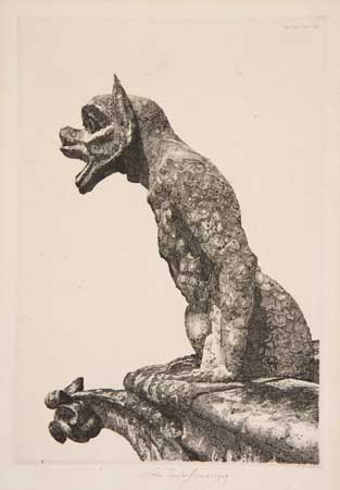 Appraisal: JOHN TAYLOR ARMS A Devil of Notre Dame Etching x