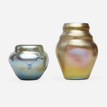 Appraisal: Tiffany Studios VASES SET OF TWO USA c hand-blown Favrile