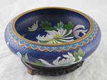 Appraisal: A Chinese cloisonne enamelled bowl cm diameter on wooden stand