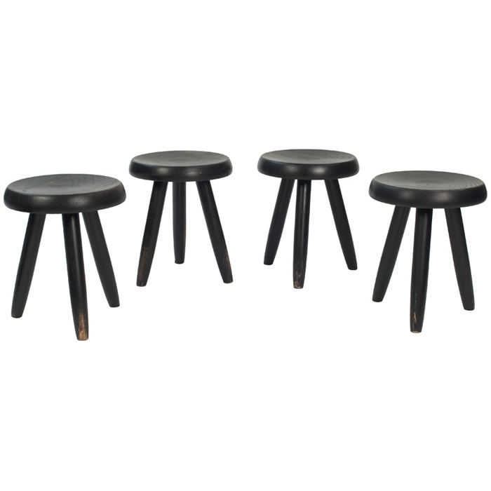 Appraisal: Charlotte Perriand stools set of four s probably sold through