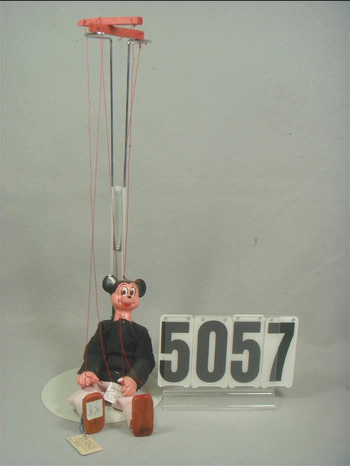 Appraisal: Mickey Mouse puppet inches tall composition and wood not marked