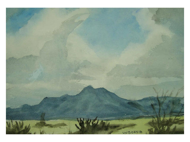 Appraisal: Louis W Bonsib IN - x Gouache SLLArizona Mountain and