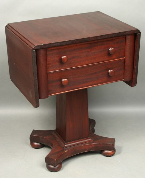 Appraisal: Late th early th Century Empire mahogany two-drawer stand with