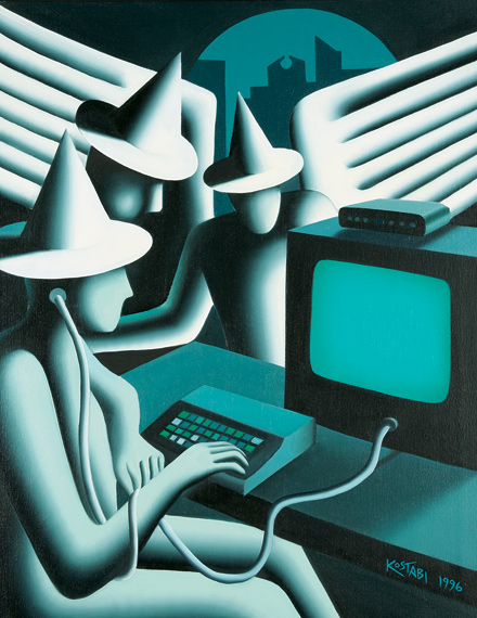 Appraisal: Mark Kostabi American b Market Wizards Estimate -