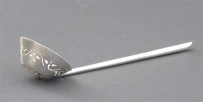 Appraisal: A silver sugar spoon stamped marks London cm diam