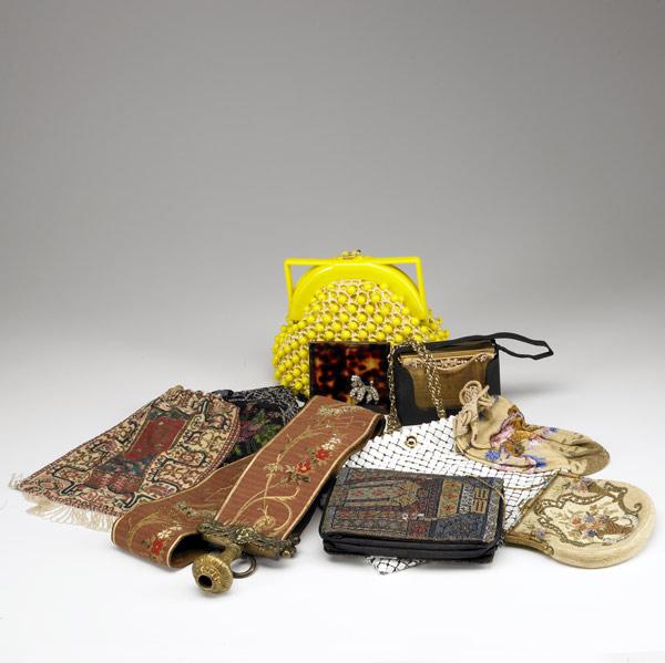 Appraisal: HANDBAGS AND PURSES Grouping of includes four beaded one tapestry