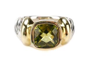 Appraisal: David Yurman K Sterling Peridot Cable Ring David Yurman American