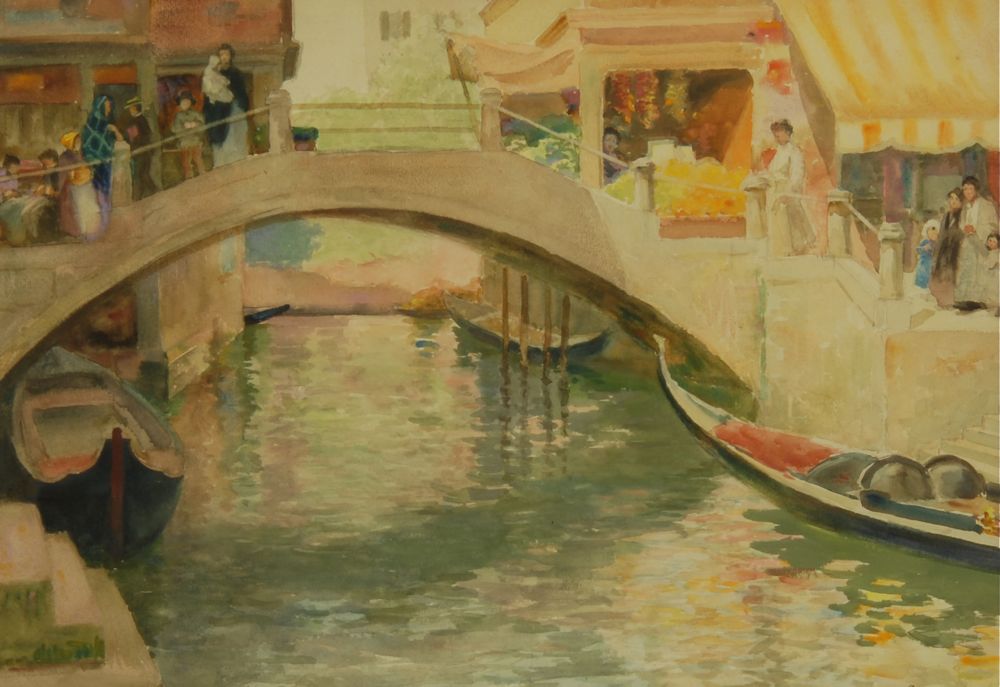 Appraisal: EDMUND HENRY GARRETTAmerican - Venetian canal scene with figures along