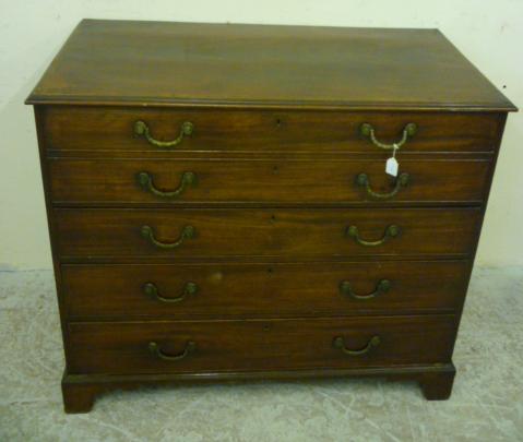 Appraisal: A GEORGE III MAHOGANY SECRETAIRE late th century the moulded