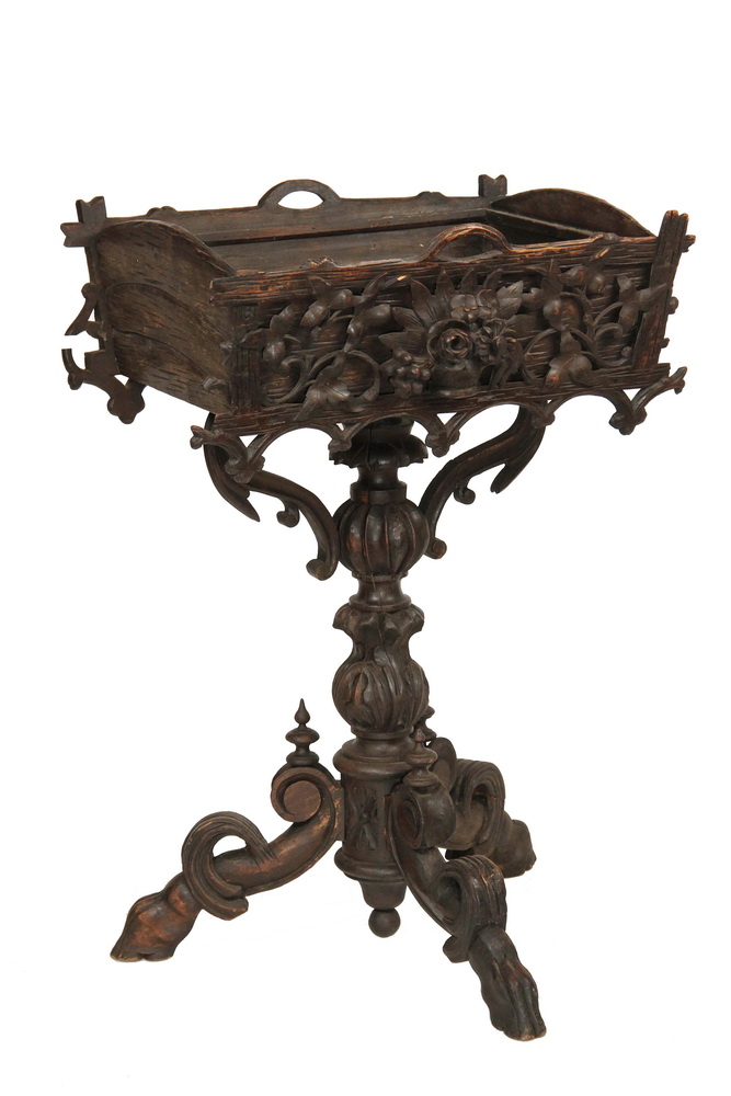 Appraisal: BLACK FOREST PLANTER - German Carved Walnut Planter with rectangular