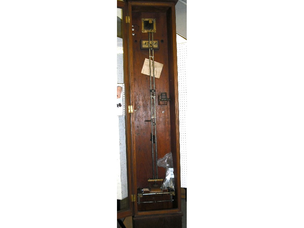 Appraisal: Large and interesting electric pendulum within a mahogany glazed case