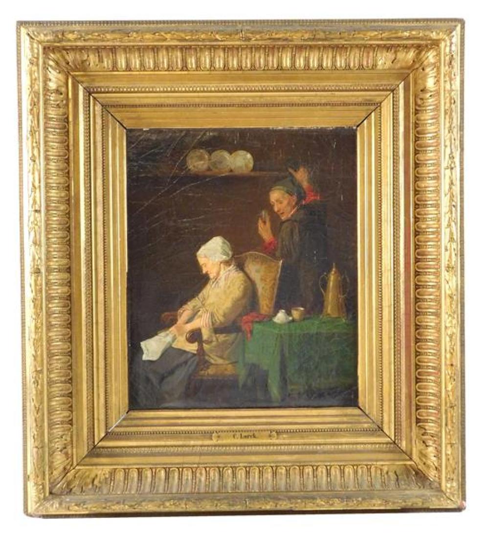 Appraisal: Attributed to Karl J Lorck Norway - oil on canvas