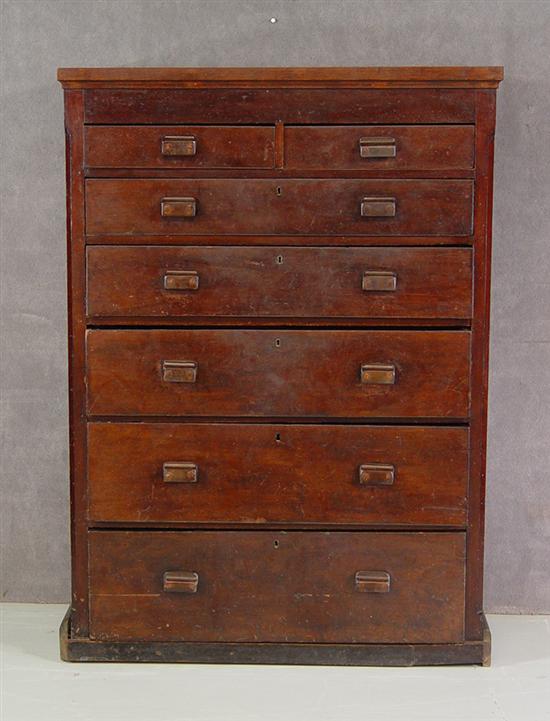 Appraisal: Tennessee Tall Chest th Century Two drawers over five graduated