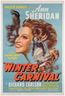 Appraisal: Winter Carnival United Artists One sheet x The less common