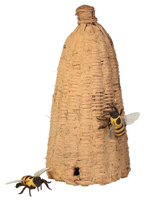 Appraisal: Bee Skep with Mud Packed Straw early th century tall