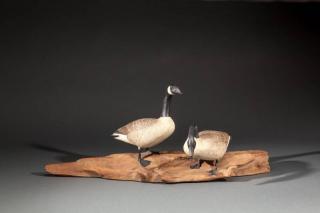 Appraisal: Miniature Canada Goose Pair Wendell Gilley - Southwest Harbor MEc