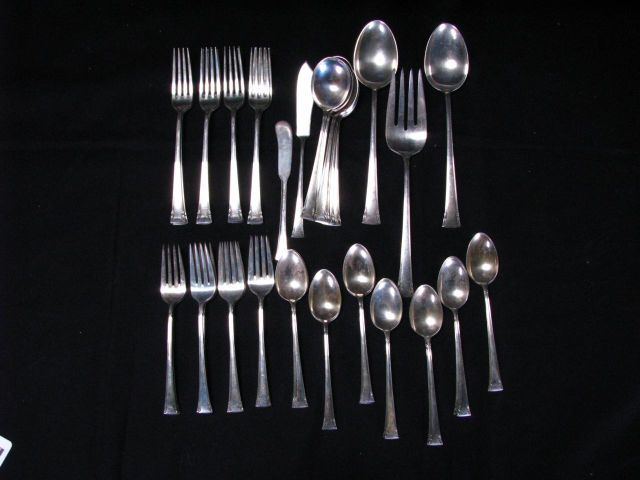 Appraisal: International sterling silver flatware in Serenity pattern partial service including