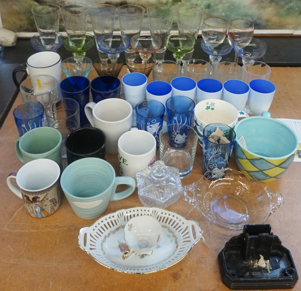 Appraisal: COLLECTION OF GLASS AND PORCELAIN BARWARECollection of Glass and Porcelain