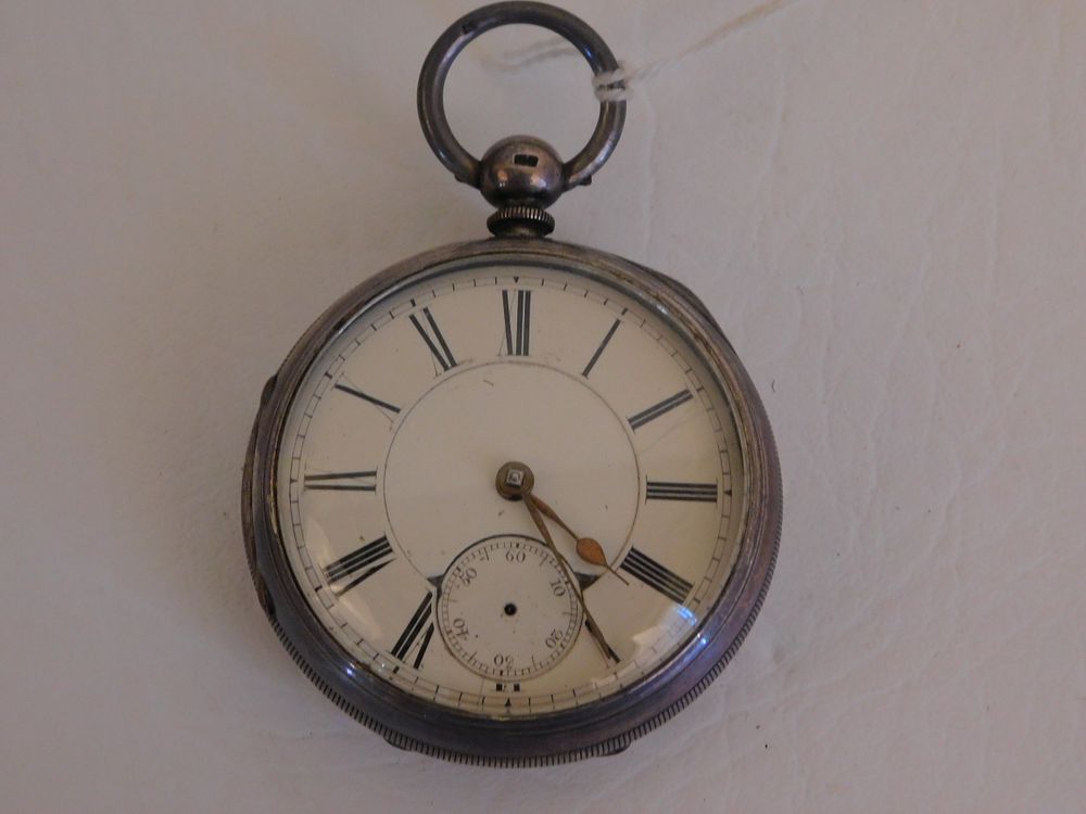 Appraisal: FUSEE SILVER POCKET WATCH English sterling silver cased pocket watch