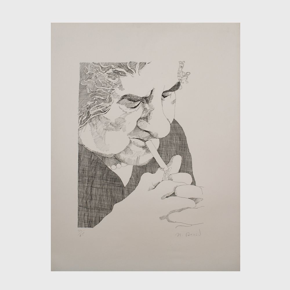 Appraisal: Nancy Drosd - Golda Two Impressions Two lithographs in black