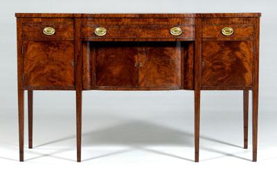 Appraisal: Fine Virginia Federal sideboard highly figured mahogany with poplar white