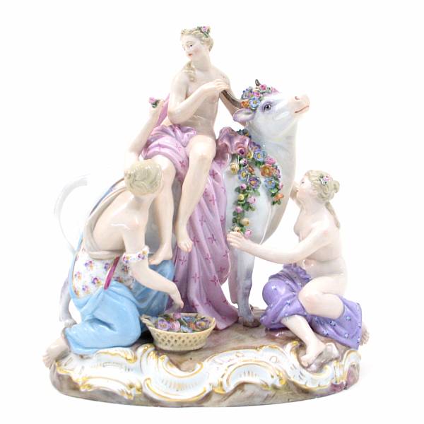 Appraisal: A Meissen porcelain allegorical group of Europa and the bull