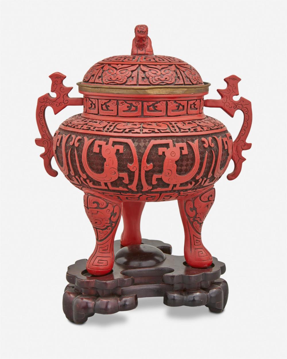 Appraisal: A Chinese cast resin censer th Century The cast resin