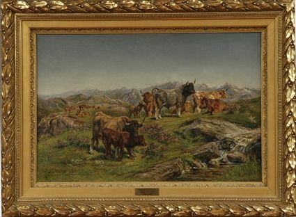 Appraisal: Manner of Rosa Bonheur French - Cattle in the Highlands