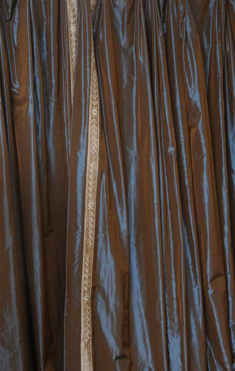 Appraisal: SET OF SIX TAFFETA CURTAINS DESIGNED BY JOE NAHEM Lined