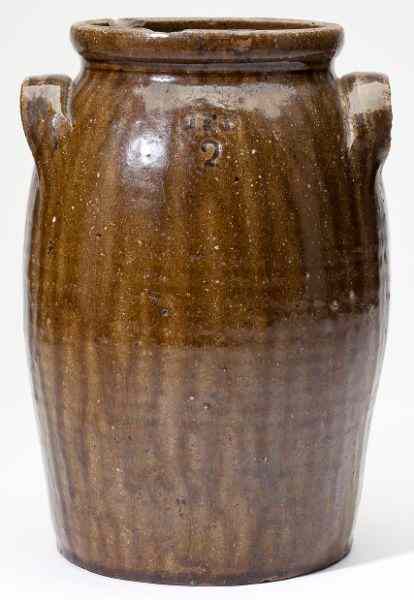 Appraisal: NC Pottery James Seagle Storage Jar Lincoln County - two