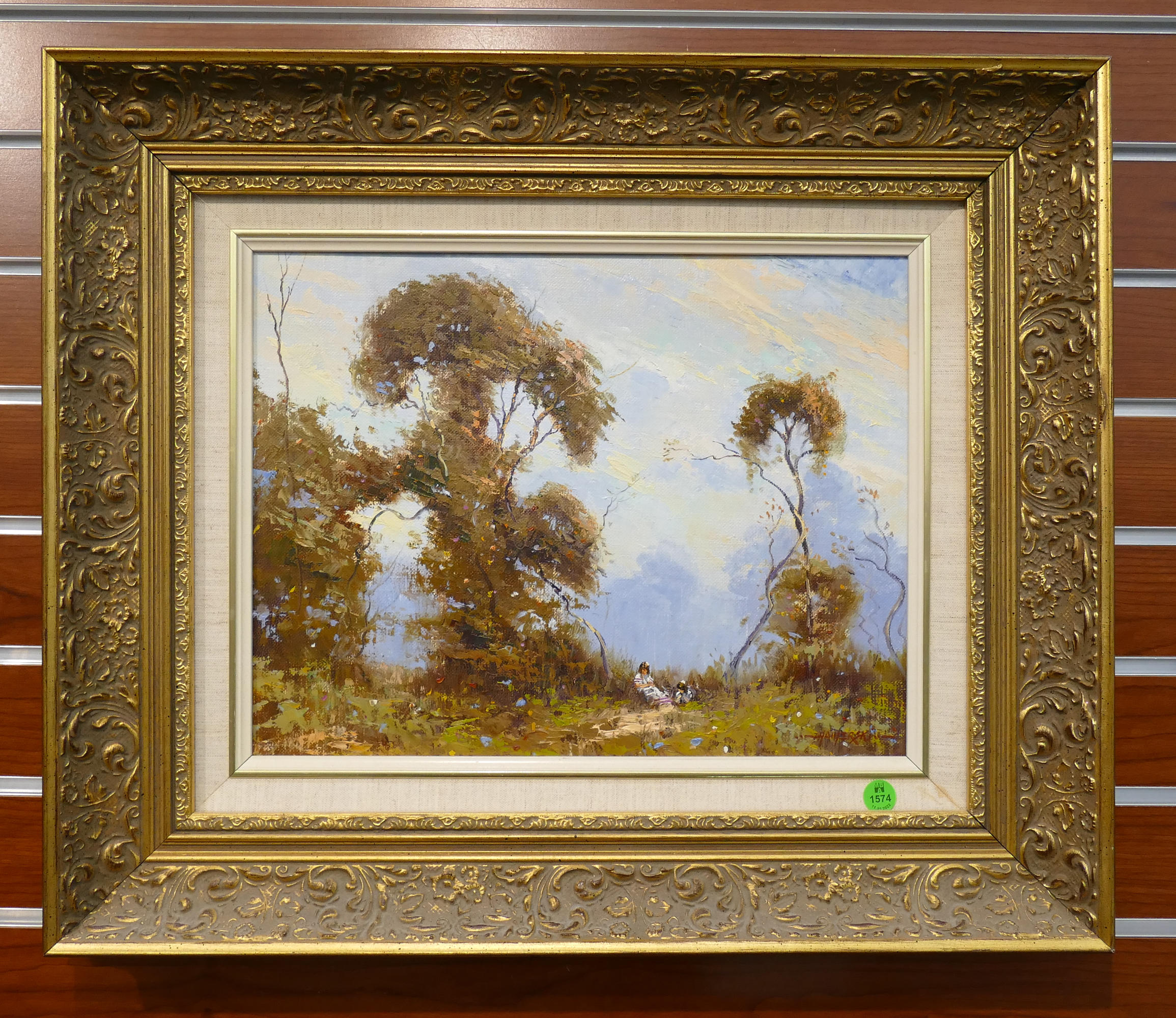 Appraisal: Richard Chamerski b Australian Impressionist Landscape Oil on Board Framed-