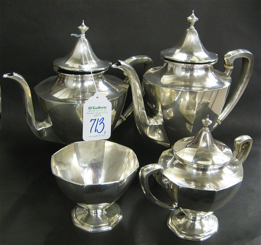 Appraisal: FOUR PIECE STERLING SILVER COFFEE AND TEA SERVICE by International