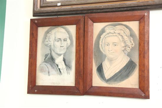 Appraisal: TWO CURRIER AND IVES PRINTS George and Martha Washington ''